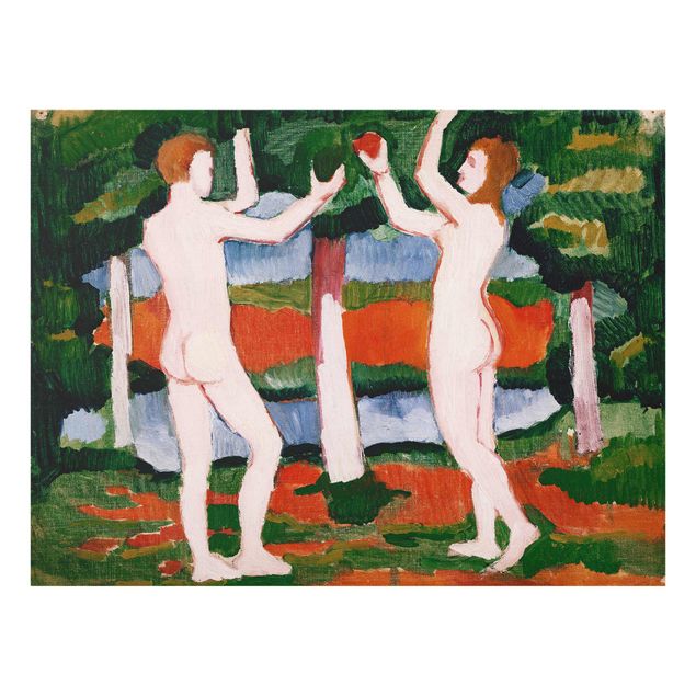 Prints modern August Macke - Adam And Eve