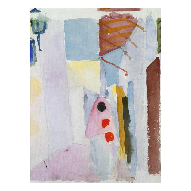 Abstract art prints August Macke - Woman on the Street