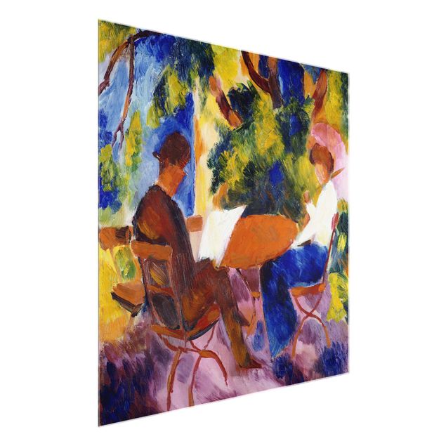 Art posters August Macke - Couple At The Garden Table