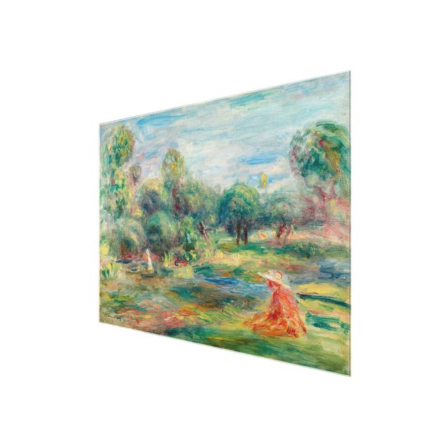 Glass prints landscape Auguste Renoir - Landscape At Cagnes