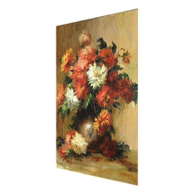 Flower print Auguste Renoir - Still Life with Dahlias