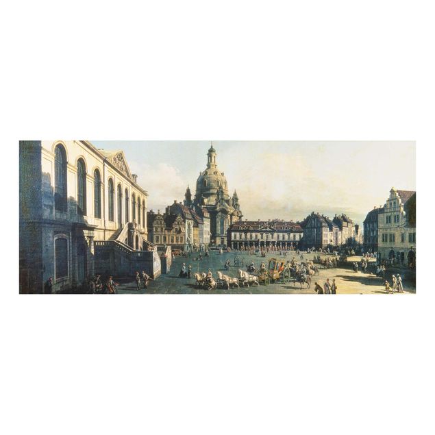 Baroque art Bernardo Bellotto - New Market Square In Dresden From The Jüdenhof