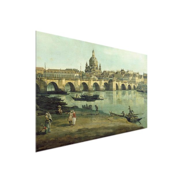 Art styles Bernardo Bellotto - View of Dresden from the Right Bank of the Elbe with Augustus Bridge