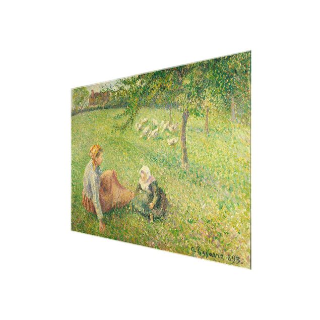 Romanticism style Camille Pissarro - The Geese Pasture