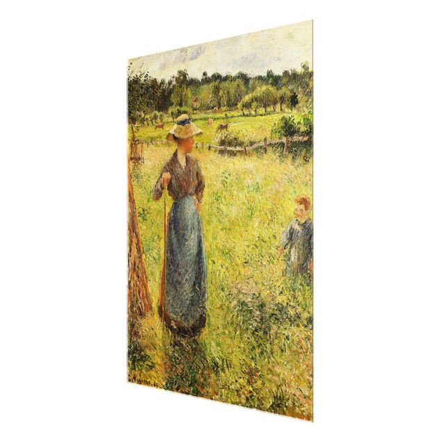 Prints landscape Camille Pissarro - The Haymaker