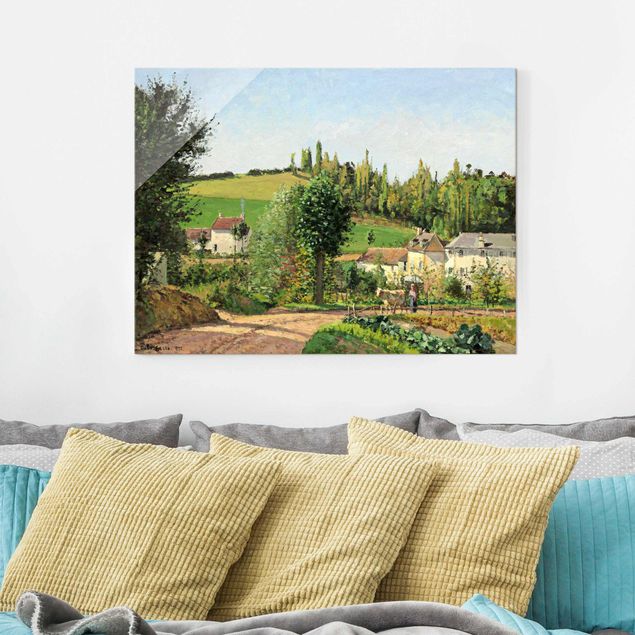 Pointillism art Camille Pissarro - Hamlet In The SurRolling Hillss Of Pontoise