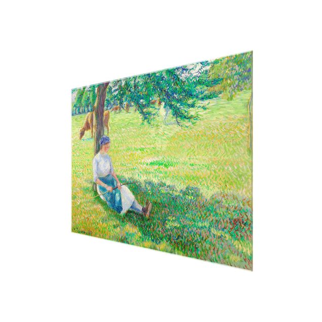 Landscape canvas prints Camille Pissarro - Cowgirl, Eragny