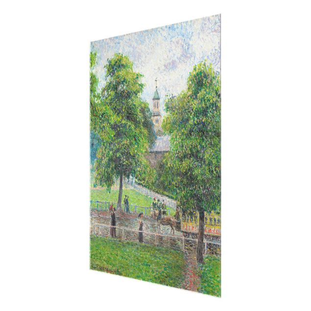 Art style post impressionism Camille Pissarro - Saint Anne's Church, Kew, London