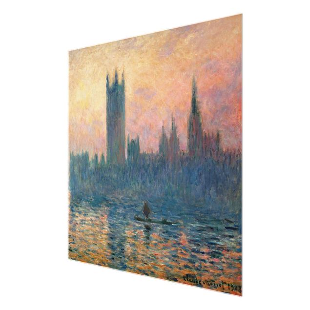 Glass prints sunset Claude Monet - London Sunset