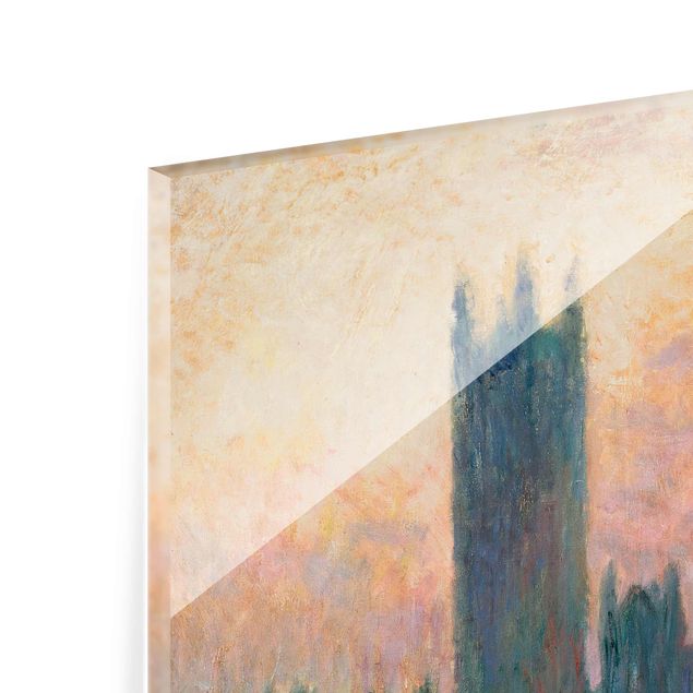 Glass prints architecture and skylines Claude Monet - London Sunset