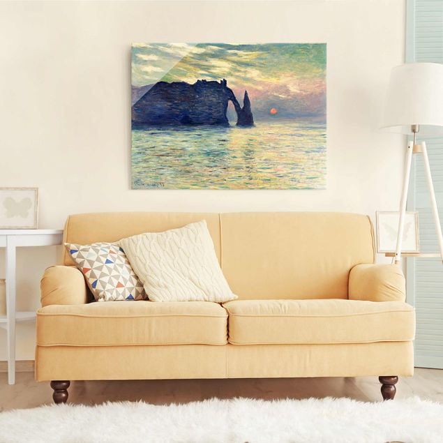 Art styles Claude Monet - The Cliff, Étretat, Sunset