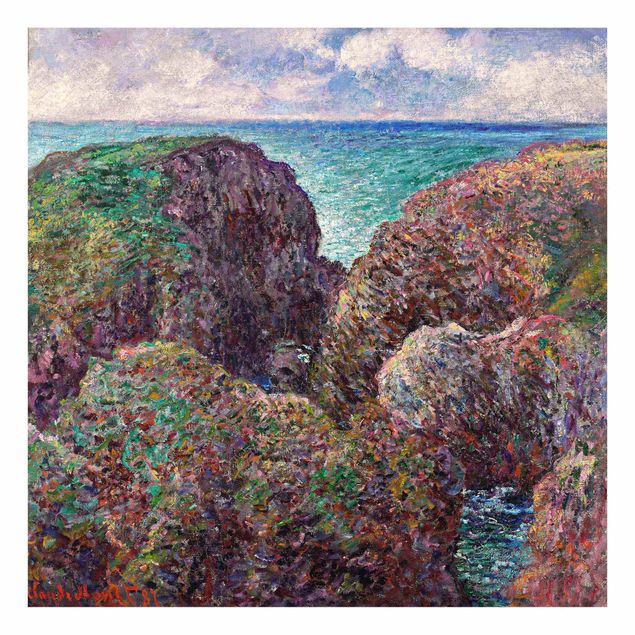 Beach canvas art Claude Monet - Group of Rocks at Port-Goulphar