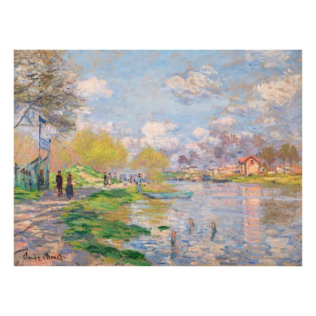 Glass prints landscape Claude Monet - Spring On The Seine