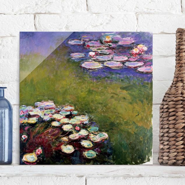 Glass prints rose Claude Monet - Water Lilies
