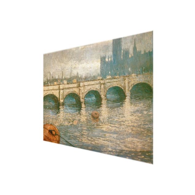Glass prints architecture and skylines Claude Monet - Thames Bridge And Parliament Building In London