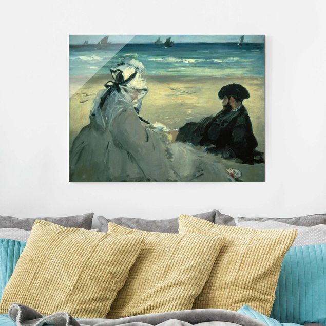 Paintings of impressionism Edouard Manet - On The Beach