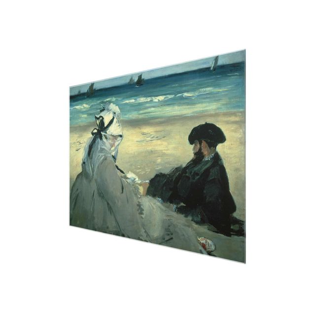 Framed portrait prints Edouard Manet - On The Beach