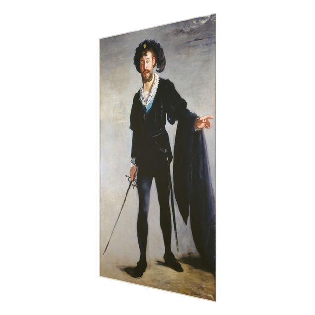 Framed portrait prints Edouard Manet - Jean-Baptiste Faure in the Role of Hamlet