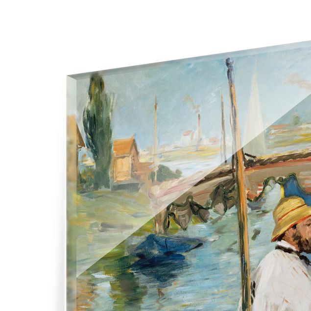 Manet paintings Edouard Manet - Claude Monet Painting On His Studio Boat