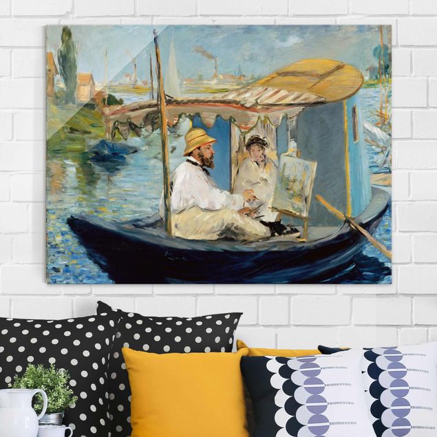 Kitchen Edouard Manet - Claude Monet Painting On His Studio Boat