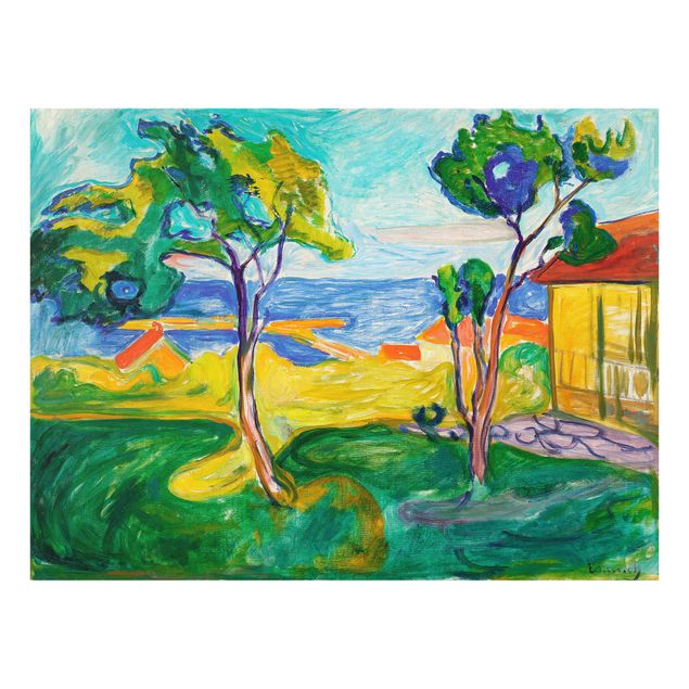 Prints landscape Edvard Munch - The Garden In Åsgårdstrand