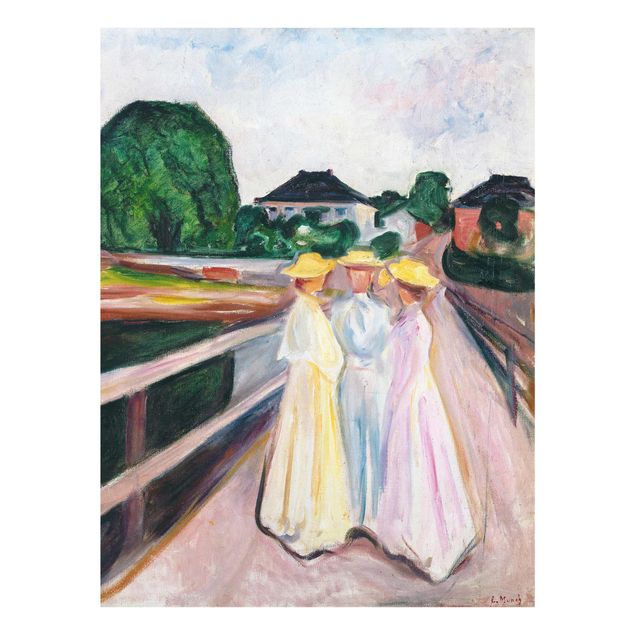 Art prints Edvard Munch - Three Girls on the Bridge