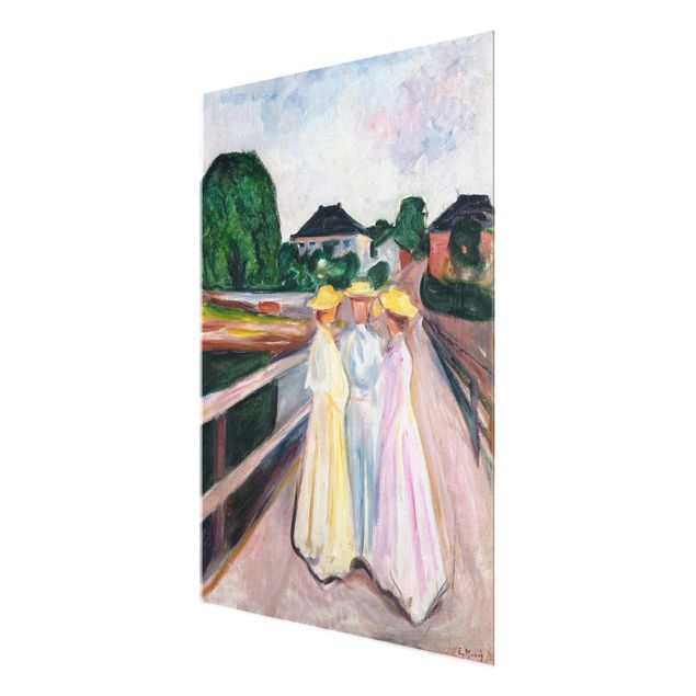 Modern art prints Edvard Munch - Three Girls on the Bridge