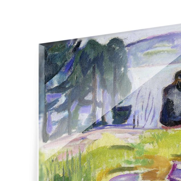 Prints portrait Edvard Munch - Spring (Love Couple On The Shore)
