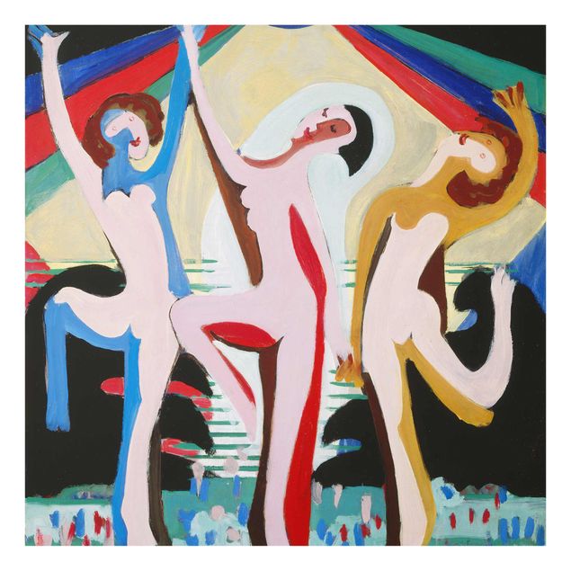 Prints modern Ernst Ludwig Kirchner - colour Dance