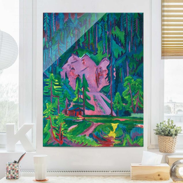 Glass prints mountain Ernst Ludwig Kirchner - Quarry in the Wild