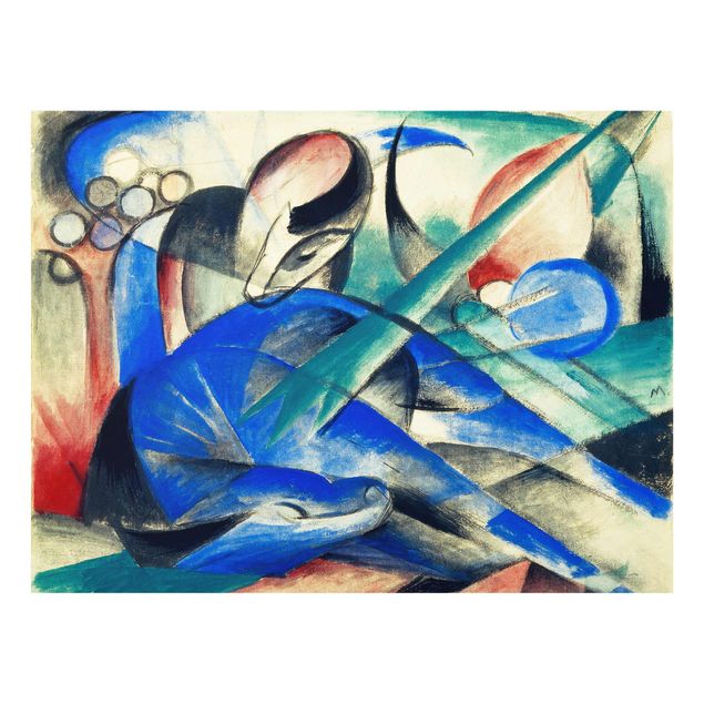 Abstract glass wall art Franz Marc - Dreaming Horse