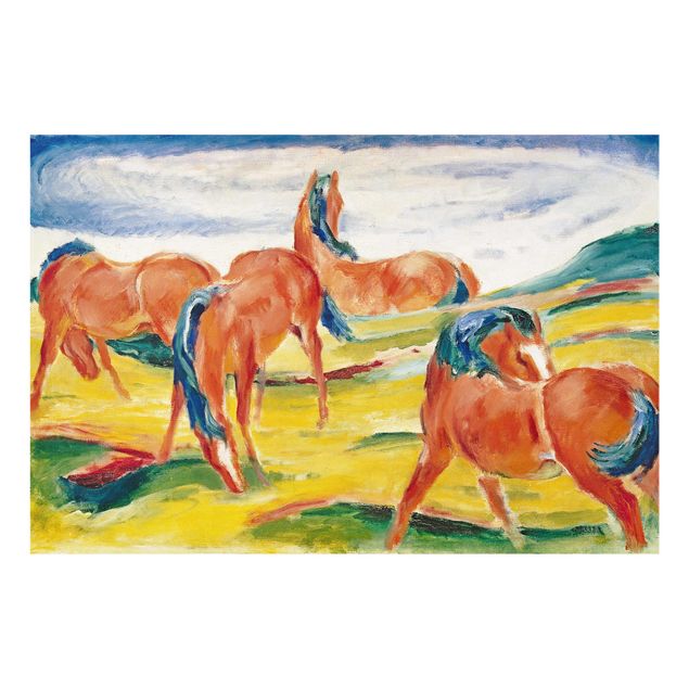 Art posters Franz Marc - Grazing Horses