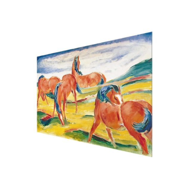 Prints modern Franz Marc - Grazing Horses
