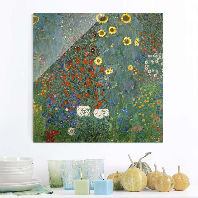 Art deco prints Gustav Klimt - Garden Sunflowers