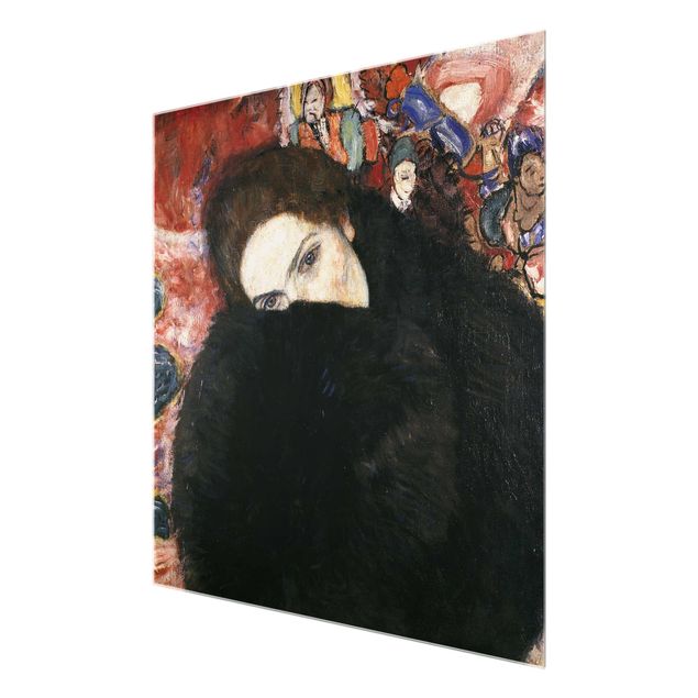 Portrait canvas prints Gustav Klimt - Lady With A Muff