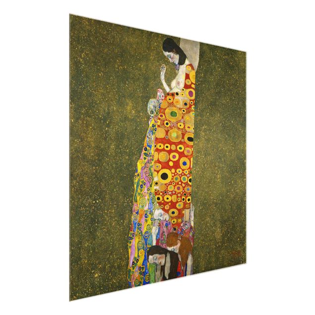 Glass prints nude Gustav Klimt - Hope II