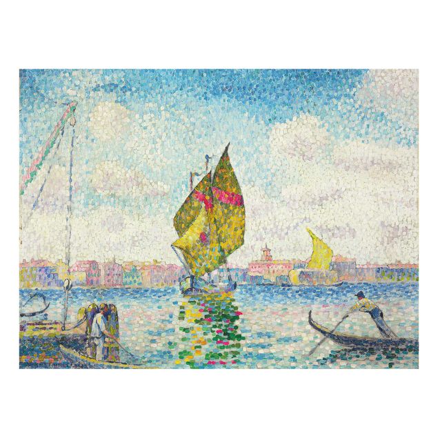 Canvas art Henri Edmond Cross - Sailboats On Giudecca Or Venice, Marine