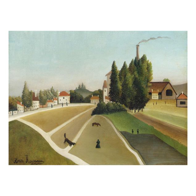 Henri Rousseau paintings Henri Rousseau - Landscape With Factory