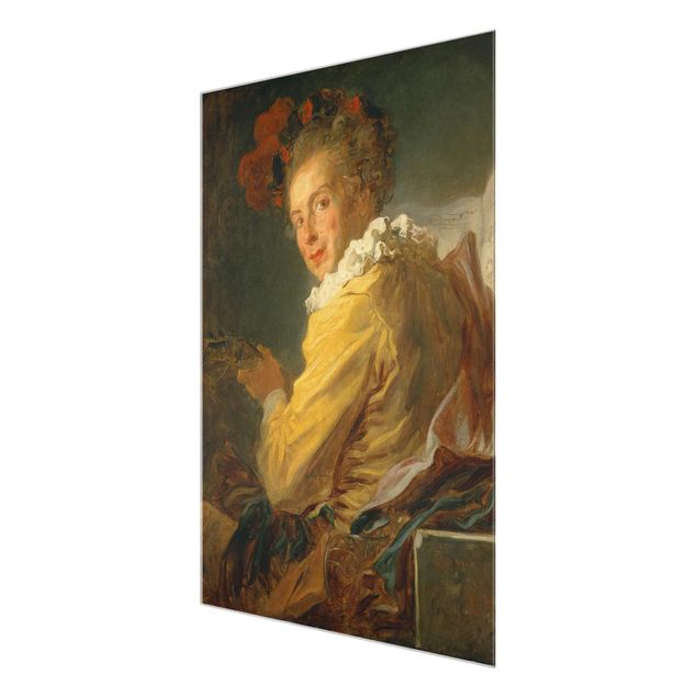 Portrait canvas prints Jean Honoré Fragonard - Man playing an Instrument