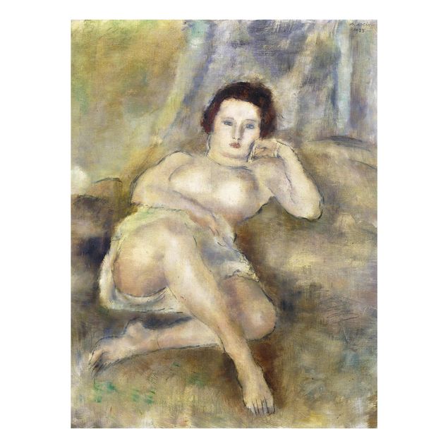 Modern art prints Jules Pascin - Lying young Woman