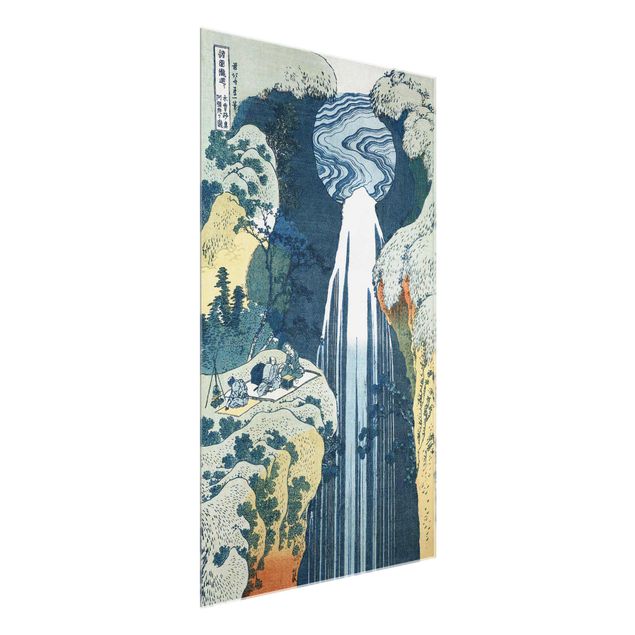 Landscape canvas prints Katsushika Hokusai - The Waterfall of Amida behind the Kiso Road