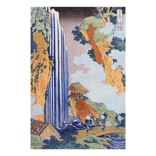 Glass prints landscape Katsushika Hokusai - Ono Waterfall on the Kisokaidô