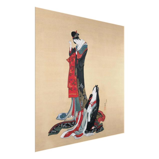 Modern art prints Katsushika Hokusai - Two Courtesans