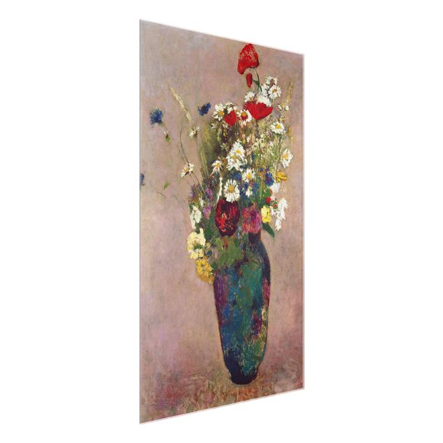 Prints poppy Odilon Redon - Flower Vase with Poppies