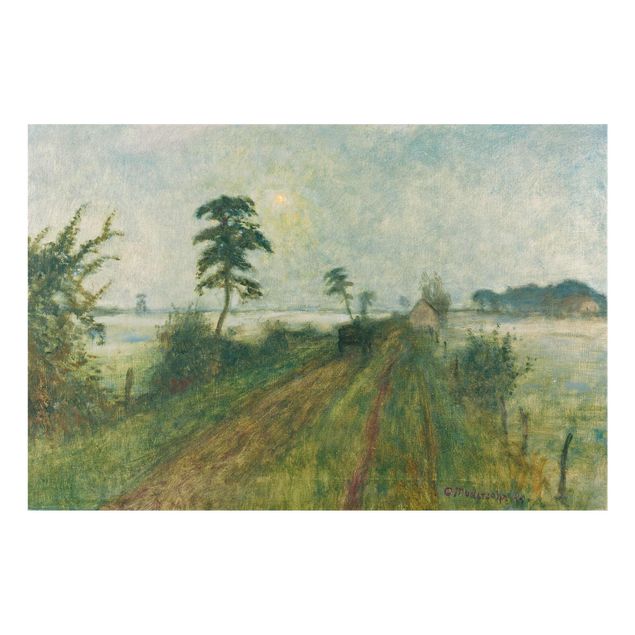Glass prints landscape Otto Modersohn - Evening Mood In The Moor