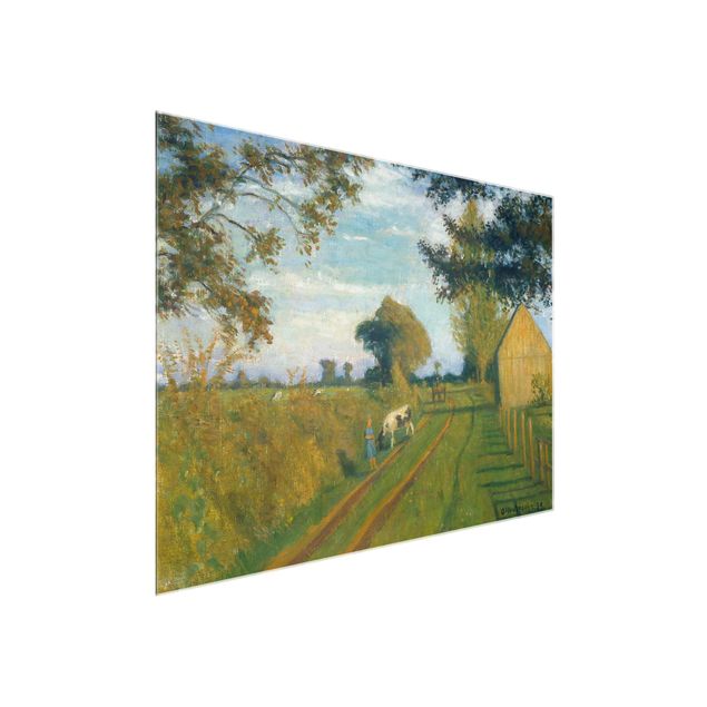 Prints landscape Otto Modersohn - Path In The Evening Sun