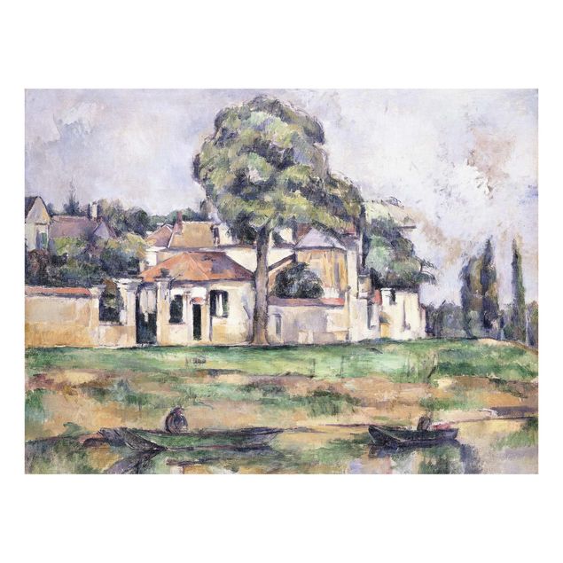 Glass prints architecture and skylines Paul Cézanne - Banks Of The Marne
