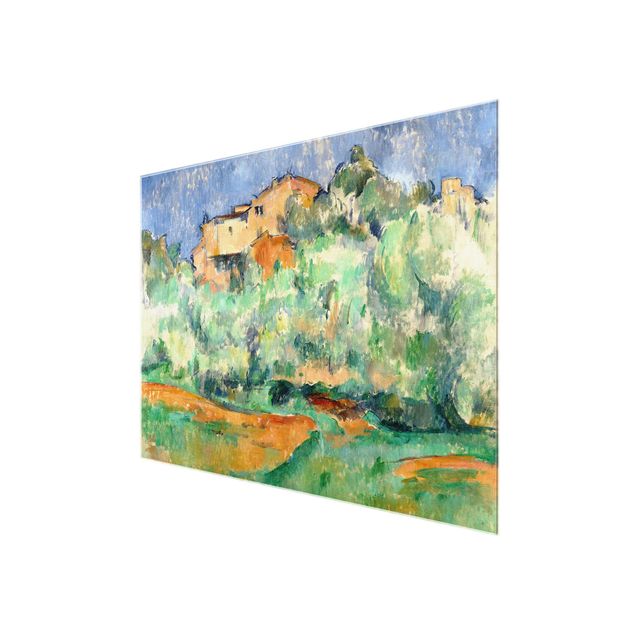 Glass prints landscape Paul Cézanne - House And Dovecote At Bellevue