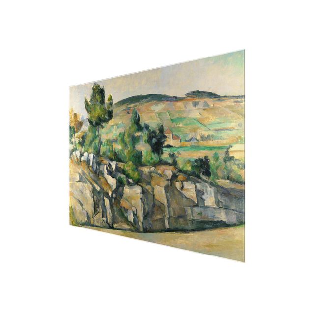 Glass prints landscape Paul Cézanne - Hillside In Provence