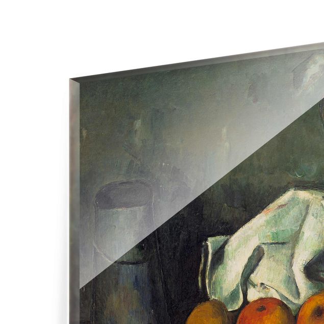 Orange canvas wall art Paul Cézanne - Still Life With Milk Can And Apples